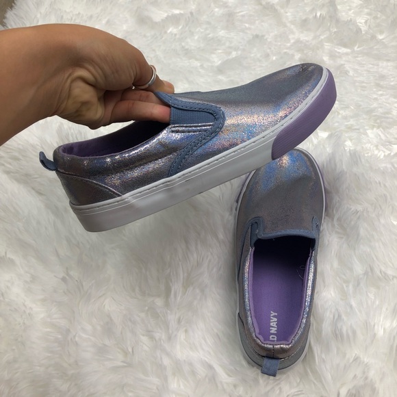Old Navy Lavender Iridescent Slip on Sneakers 4 - Picture 12 of 12